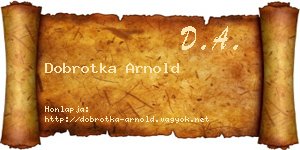 Dobrotka Arnold névjegykártya